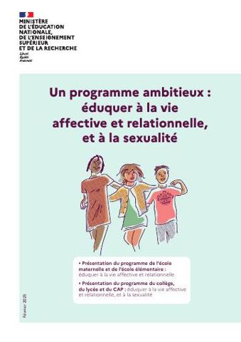 Couverture : Le programme d'éducation à la vie affective et relationnelle, et à la sexualité