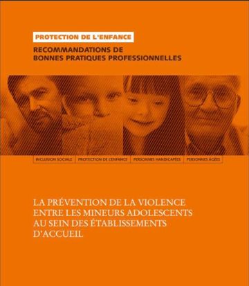 Couverture : La prévention de la violence entre les mineurs adolescents au sein des établissements d'accueil