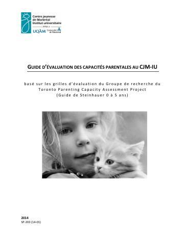 Couverture : Guide d'évaluation des capacités parentales (0 à 5 ans)